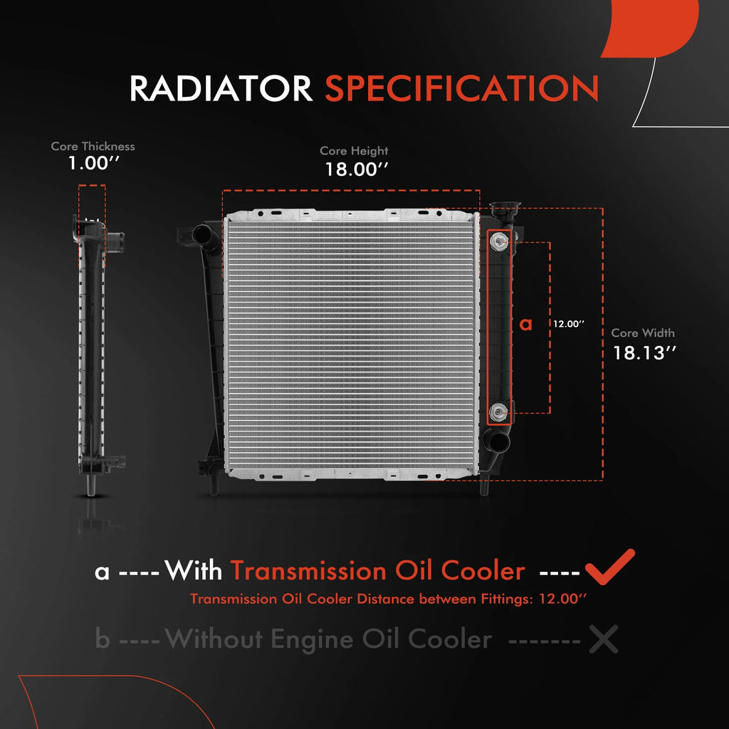 Radiator with Trans Oil Cooler for Ford Ranger (1985–1994)