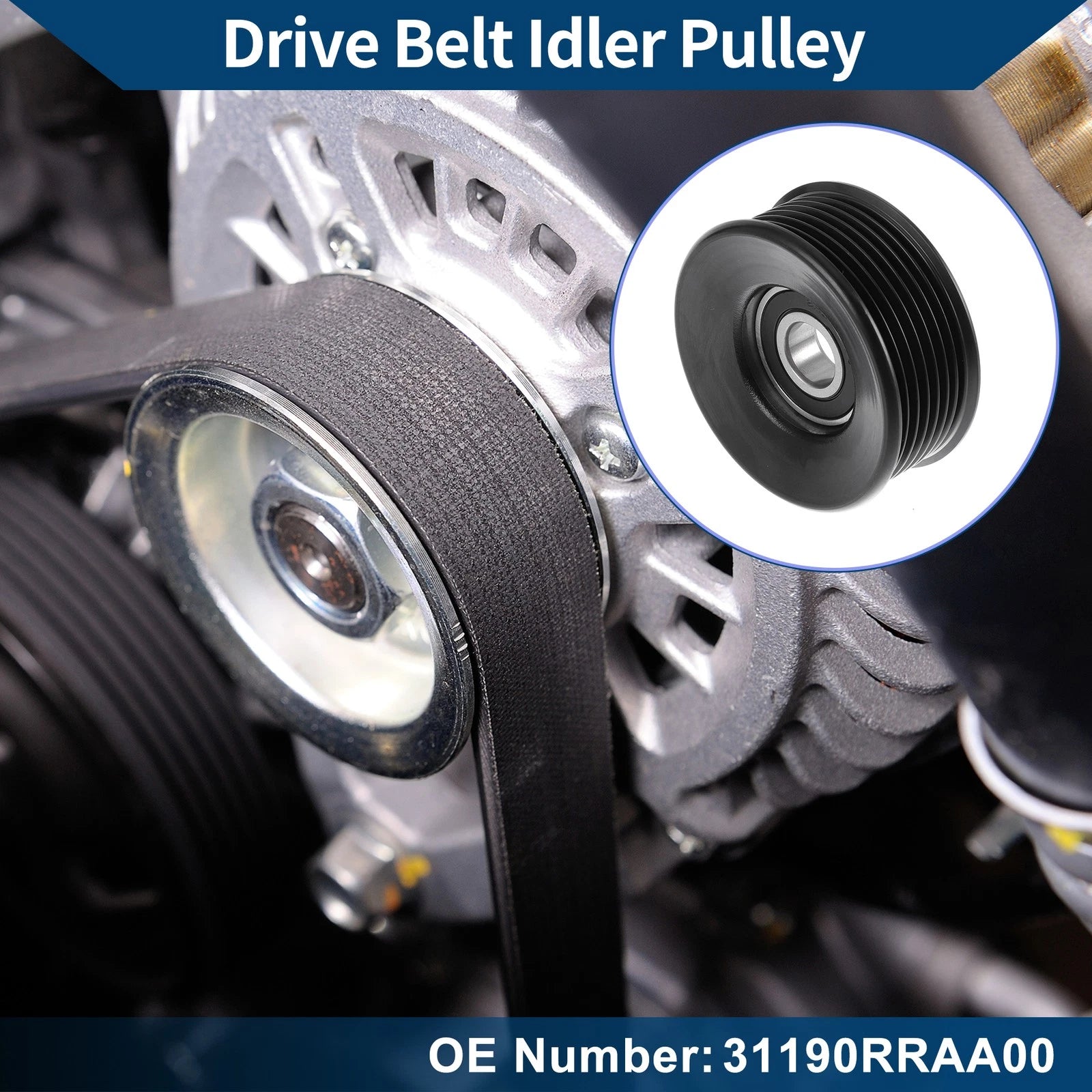Drive Belt Idler Pulley for Honda Civic (2002–2011) No. 31190RRAA00