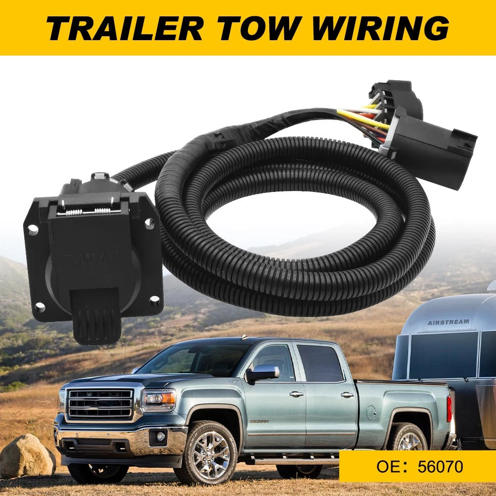 Pin 7 Trailer Wiring Extension Harness Connectors for Truck Bed RV