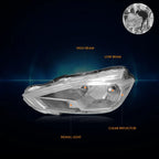OE Factory Style Headlights for Nissan Sentra (2016–2018) - Chrome Housing