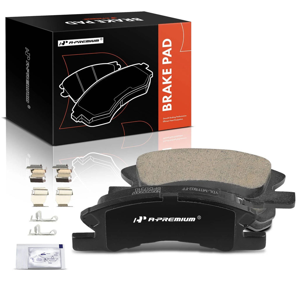 Set of 4 Front Ceramic Brake Pads for Mitsubishi Mirage (2014–2020)