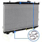 Radiator for Kia Spectra5 (2005–2009) w/ Hose Clamps Kit CU2784