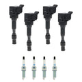 Set of 4 Ignition Coils & NGK Iridium Spark Plugs for Kia Soul (2010–2019)