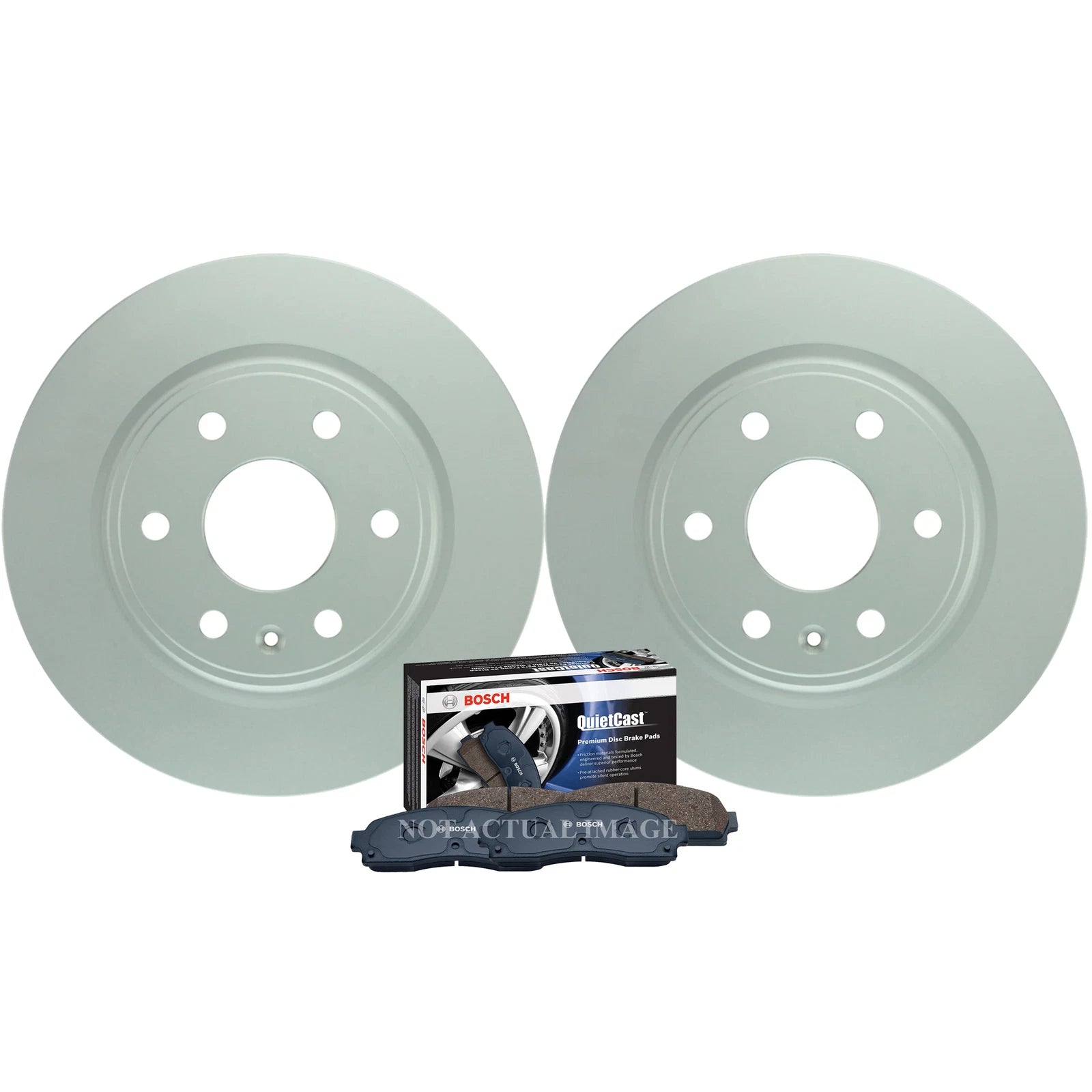 Set of 2 Bosch Front Vented Rotors & Ceramic Brake Pads for GMC Acadia (2007–2016)