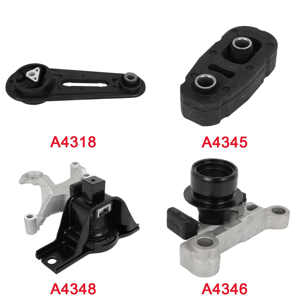 Set of 4 Engine Motor Transmission Mounts for Nissan Sentra (2007–2012)