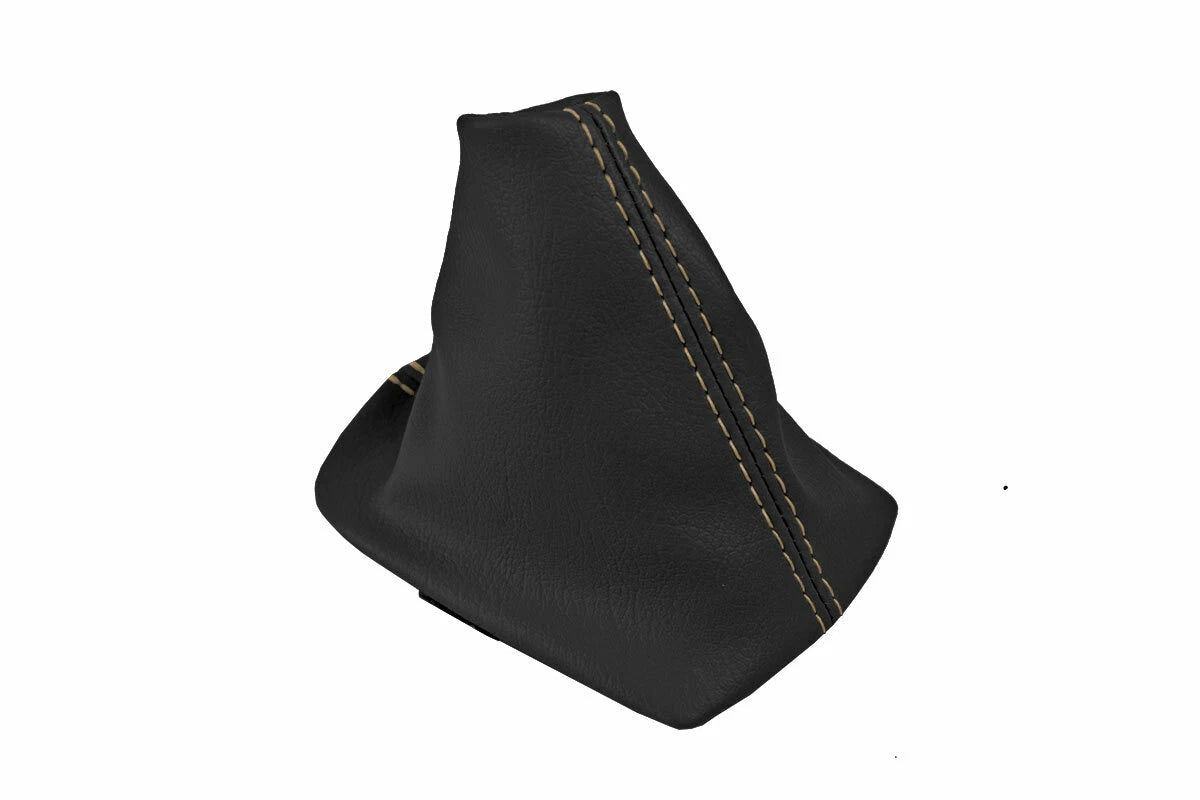 Leather Manual Shift Boot Cover for Volvo C30 C70 S40 (2004–2013) Beige Stitch