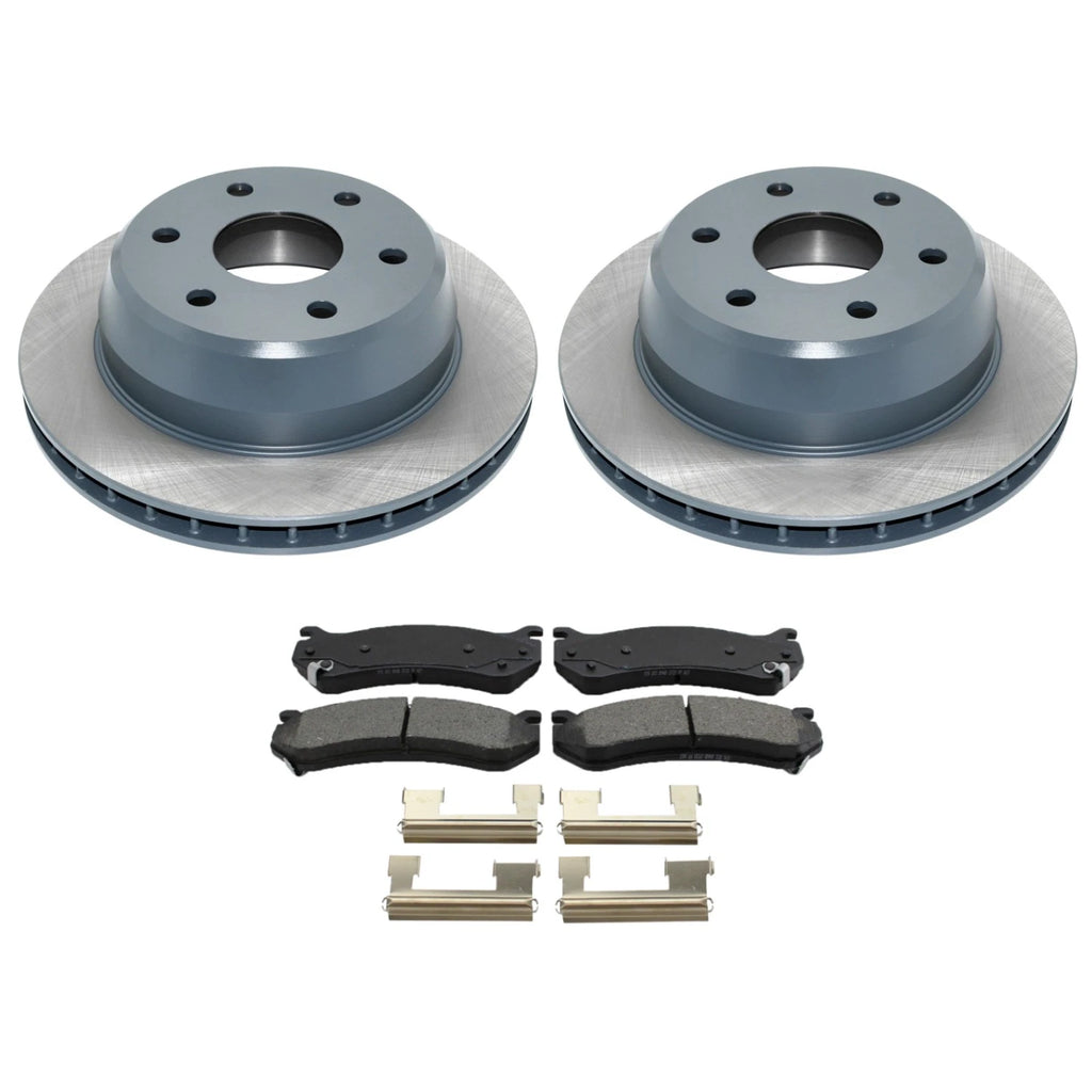DuraGo Rear Rotors & Bosch Blue Brake Pads Kit for Sierra Silverado 1500 (2014–2019)