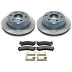 DuraGo Rear Rotors & Bosch Blue Brake Pads Kit for Sierra Silverado 1500 (2014–2019)