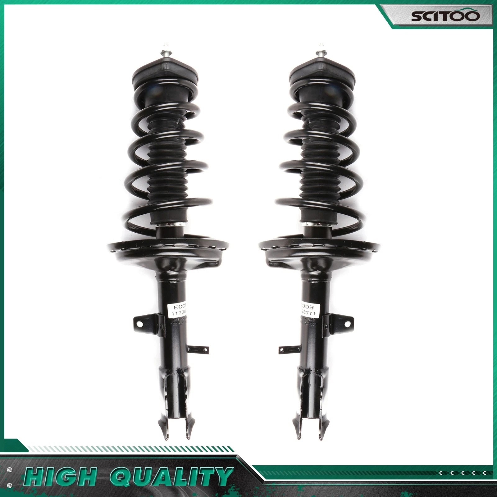Set of 2 Rear Shocks Struts & Coil Springs for Lexus Toyota Highlander (2004–2007)