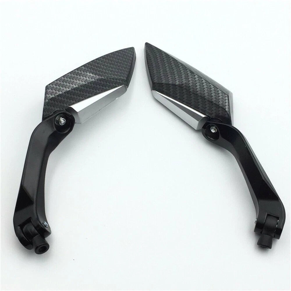 Carbon Diamond Blade Rearview Mirrors 8mm 10mm for Honda Shadow Valkyrie Magna
