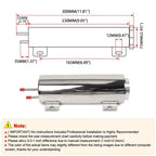 Polished Stainless Steel Radiator Coolant Overflow Tank Can 32oz