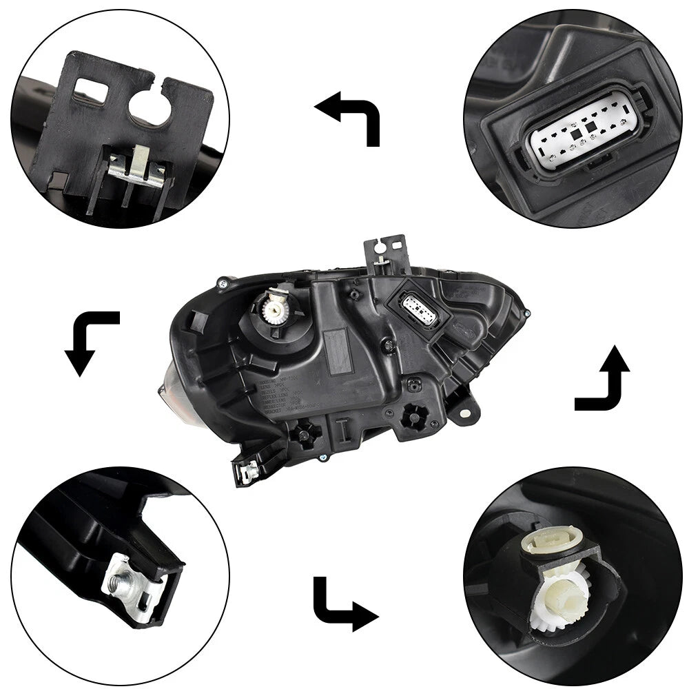 Headlight Assembly for Ford Mustang (2018-2020) Right Side with LED DRL