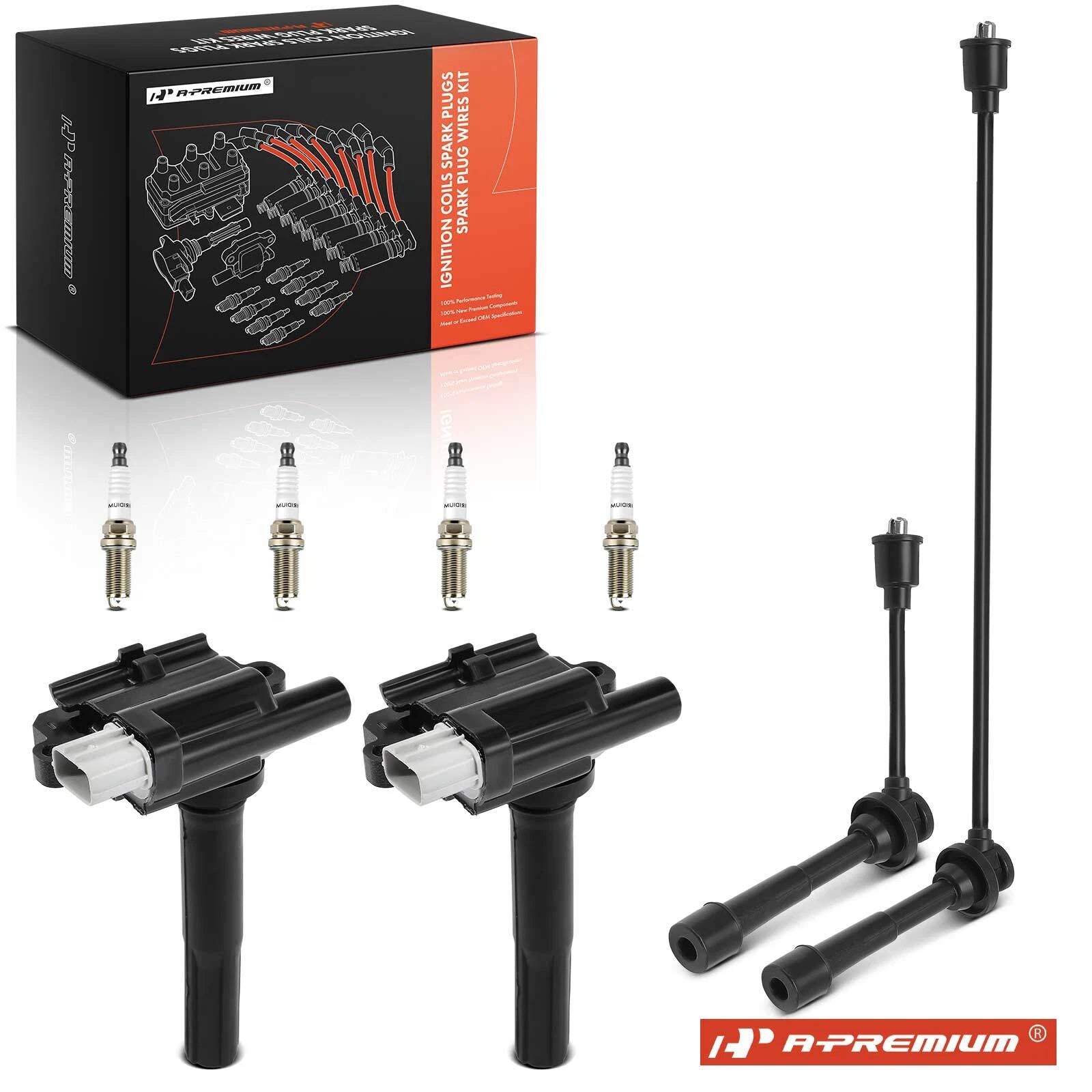 2X Ignition Coils & 4X Iridium Spark Plugs for Chevy Metro (1998–2001)