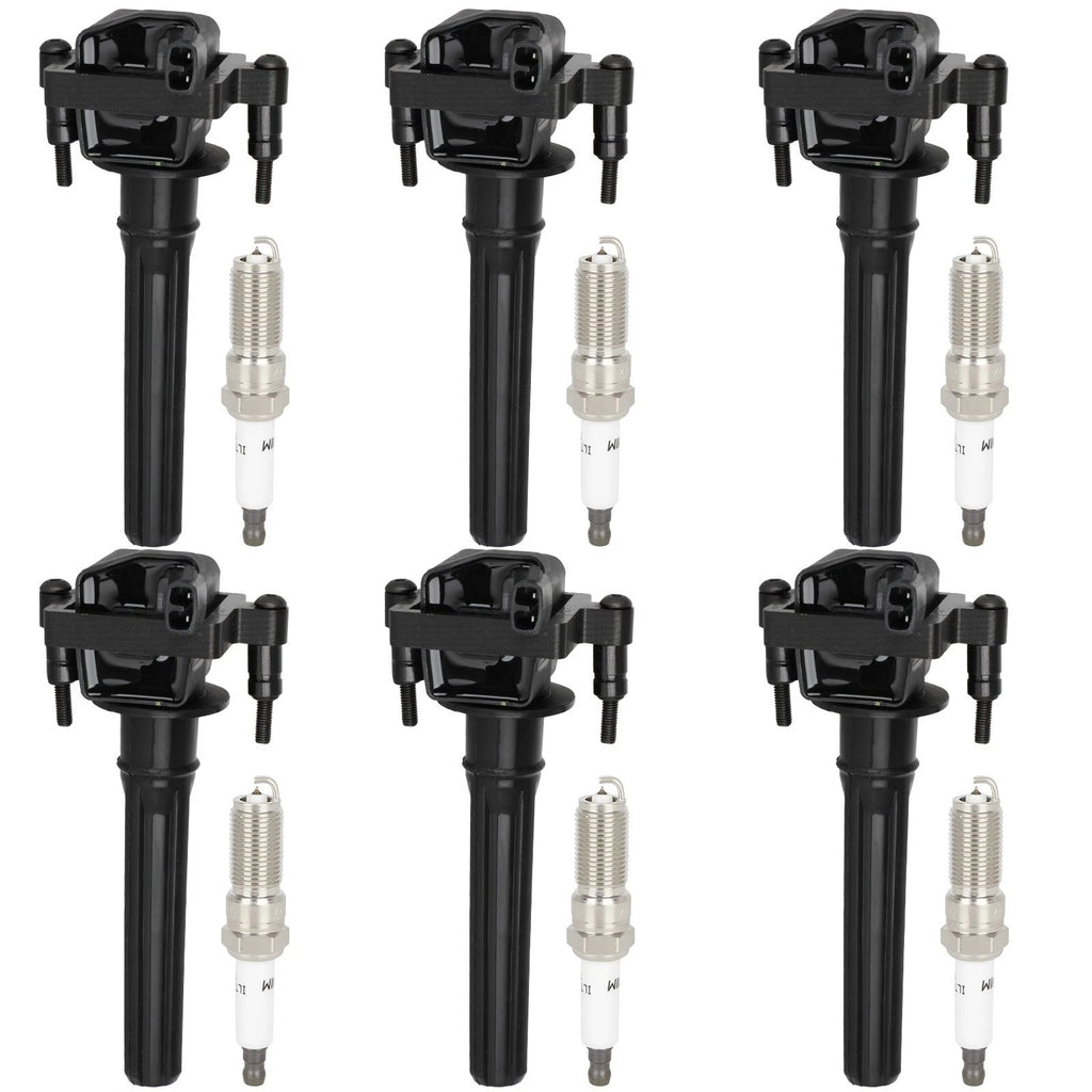 Set of 6 Ignition Coils & 6 Spark Plugs for Chrysler Cirrus Dodge Stratus (2001–2005)