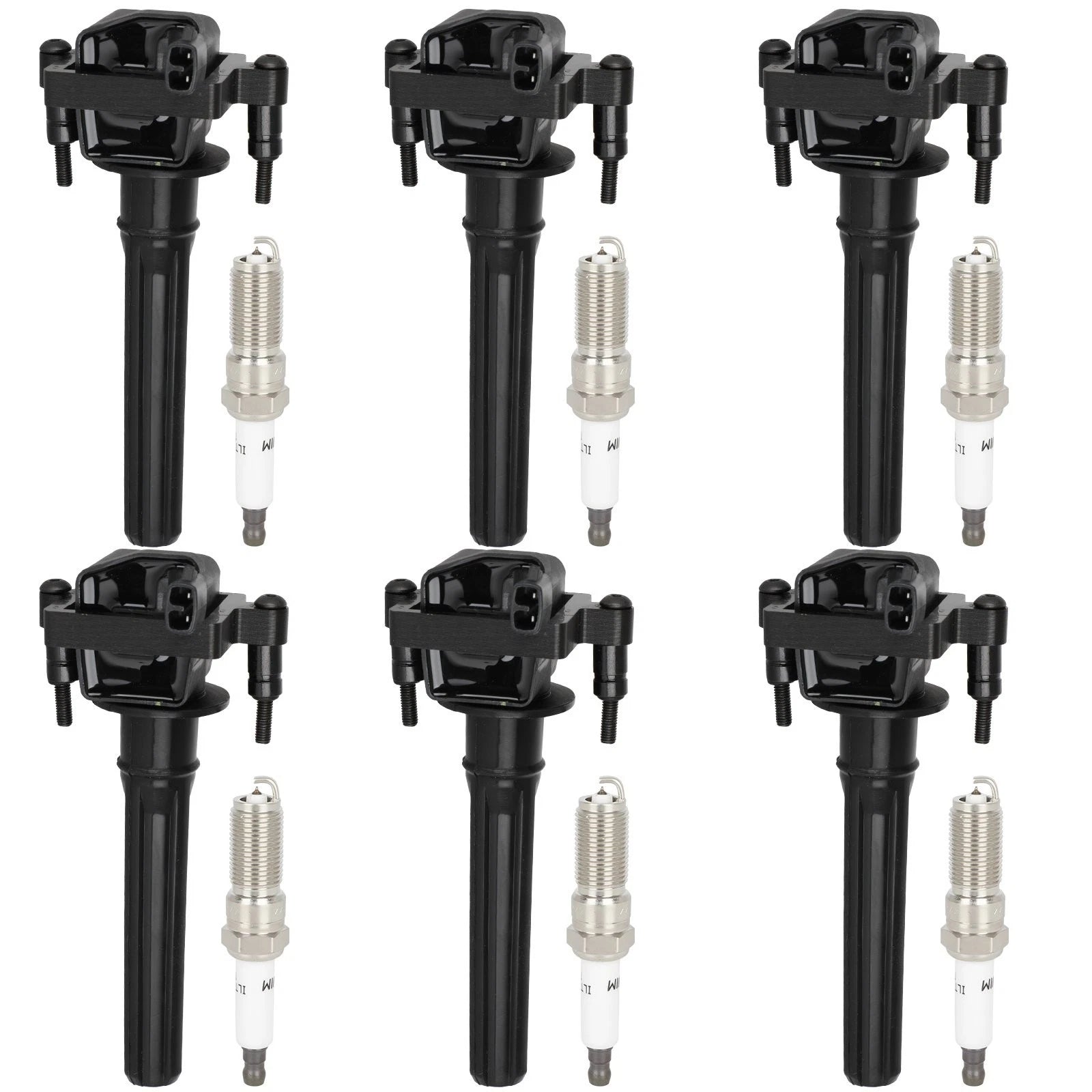 Set of 6 Ignition Coils & 6 Spark Plugs for Chrysler Cirrus Dodge Stratus (2001–2005)