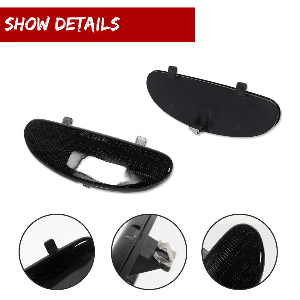 Inner Door Panel Reflector Light Cap for Corvette (1997–2004) Smoke