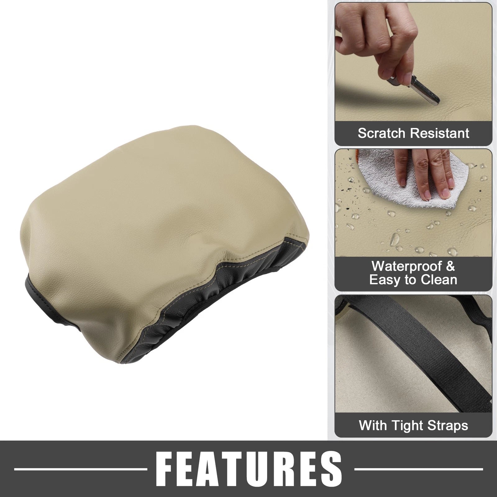 Center Console Armrest Cover for Ford F150 (2009–2014) Black Beige