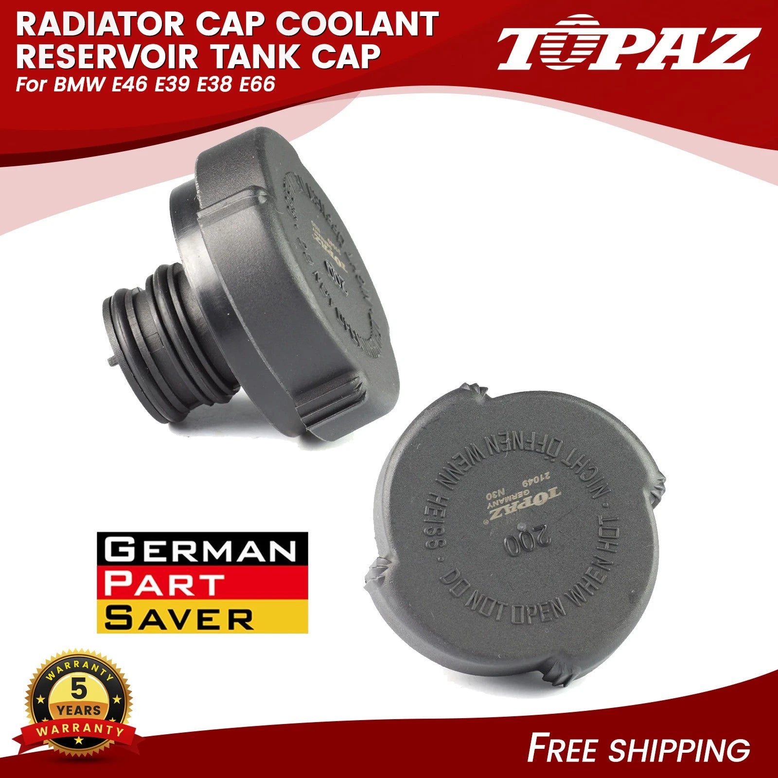 Radiator Cap for BMW E46 E39 E38 E66 (1998–2006)