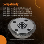 2Pcs Camshaft Sprocket Gear Kit for Nissan Xterra, Infiniti FX35 (2005–2015)