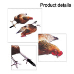 Garden Statue Chicken Sign Poles Hen Ornament Garden Accessories