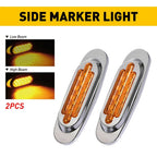Set of 4 LED Oval Side Marker Lights for Truck Trailer