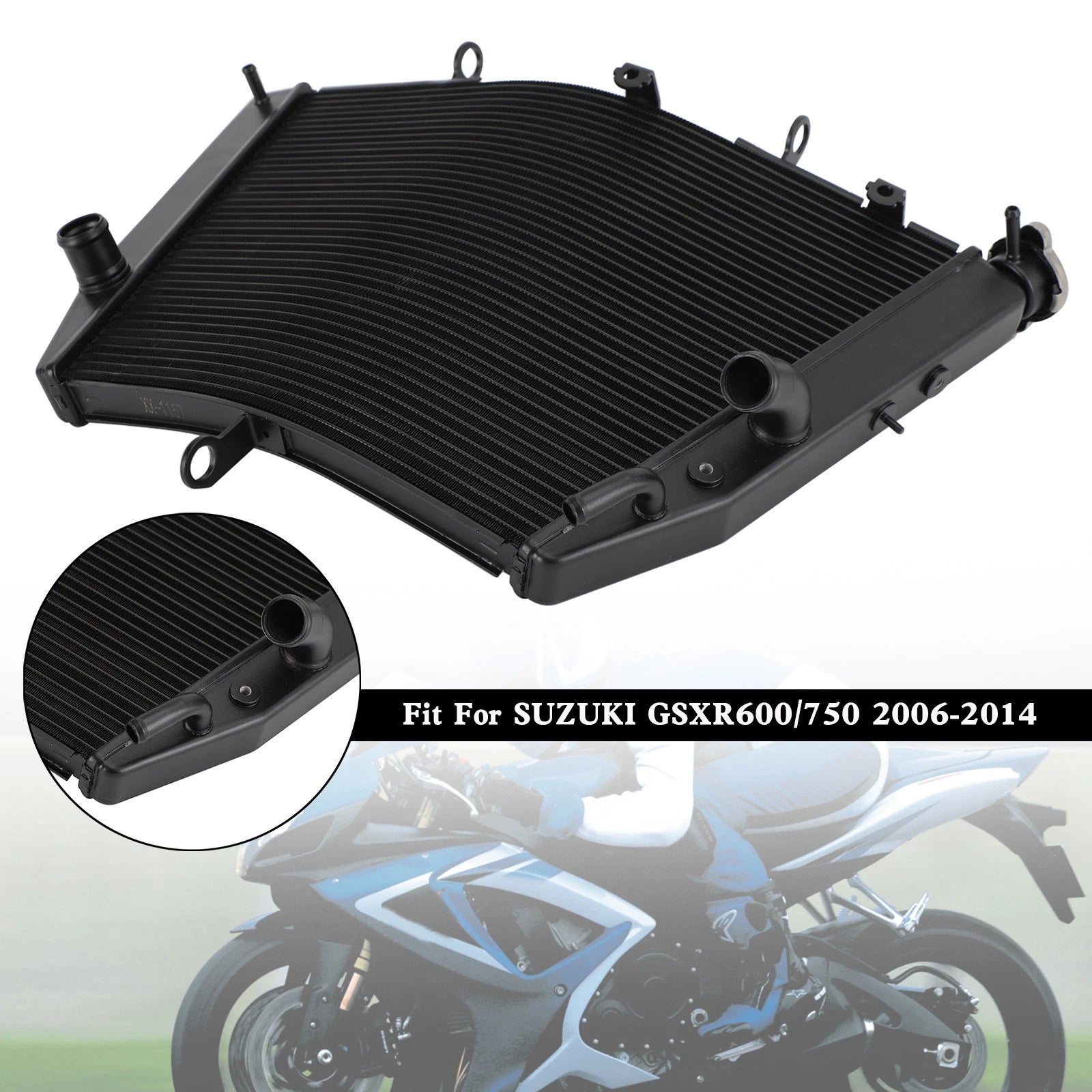 Radiator Cooler for Suzuki GSXR 600 GSX-R600 GSX-R750 (2006–2024)