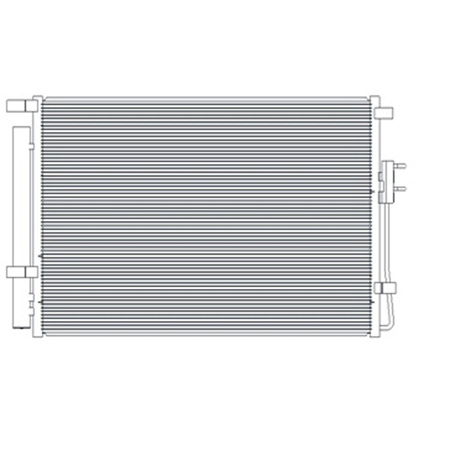 Replacement A/C Condenser w/Subcool For 2016-2018 Kia Sorento