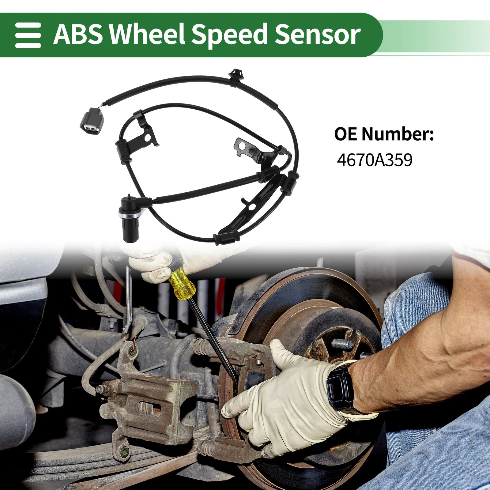 ABS Wheel Speed Sensor No. 4670A359 for Mitsubishi Eclipse (1995–1999)