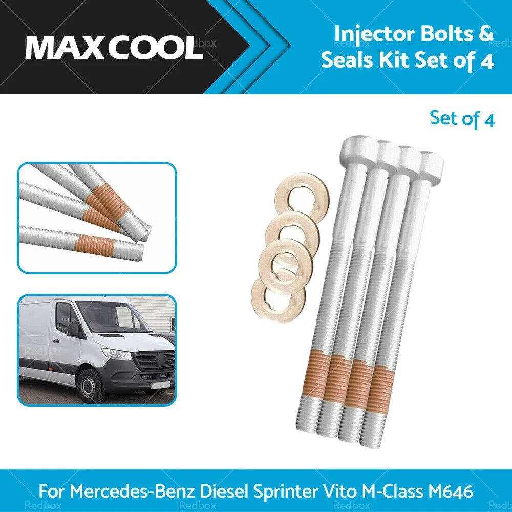 Set of 4 Injector Bolts & Seals Kit for Mercedes A-Class