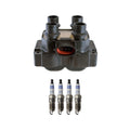 Set of 4 Denso Ignition Coils & Bosch Platinum Spark Plugs for Escort Tracer (L4)