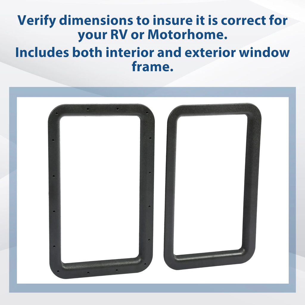 Entrance Door Window Frame for Travel Trailer RV Camper (Interior & Exterior)