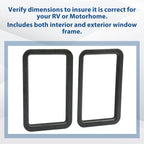 Entrance Door Window Frame for Travel Trailer RV Camper (Interior & Exterior)