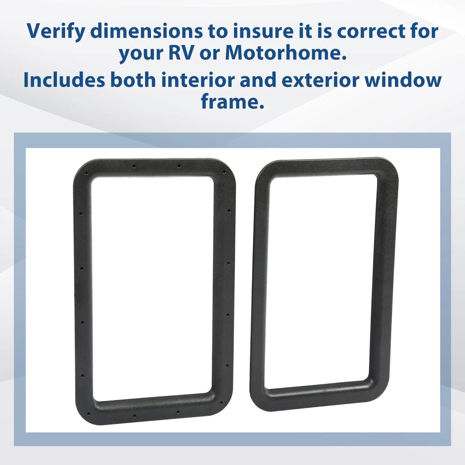 Entrance Door Window Frame for Travel Trailer RV Camper (Interior & Exterior)