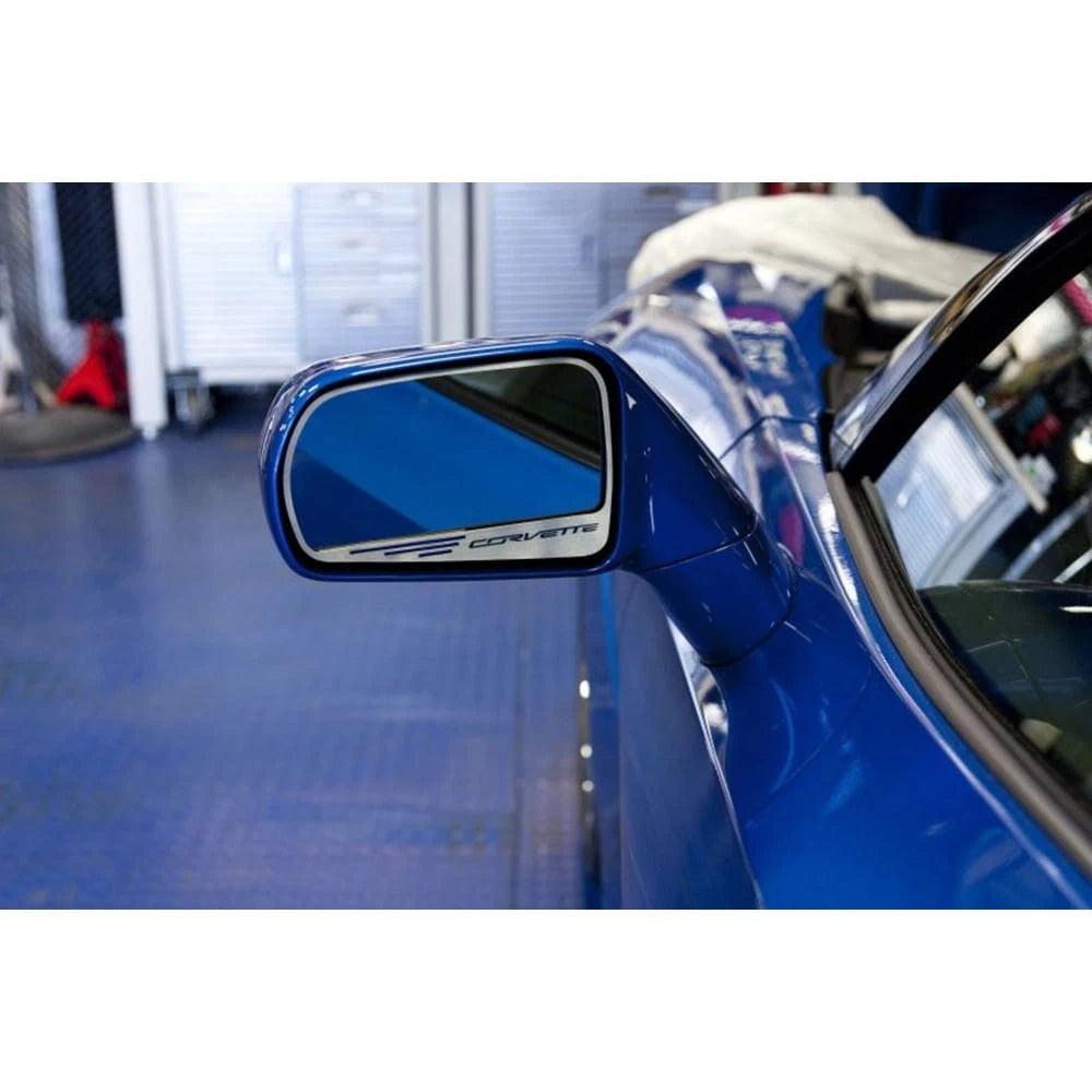 Side View Mirror Trim Replacement for Yellow CF Inlay for Chevrolet Corvette (2014–2017)