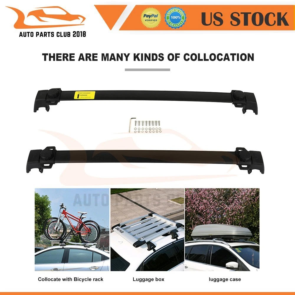 Set of 2 Roof Rack Rails for Jeep Compass (2011–2016) Cargo Carrier