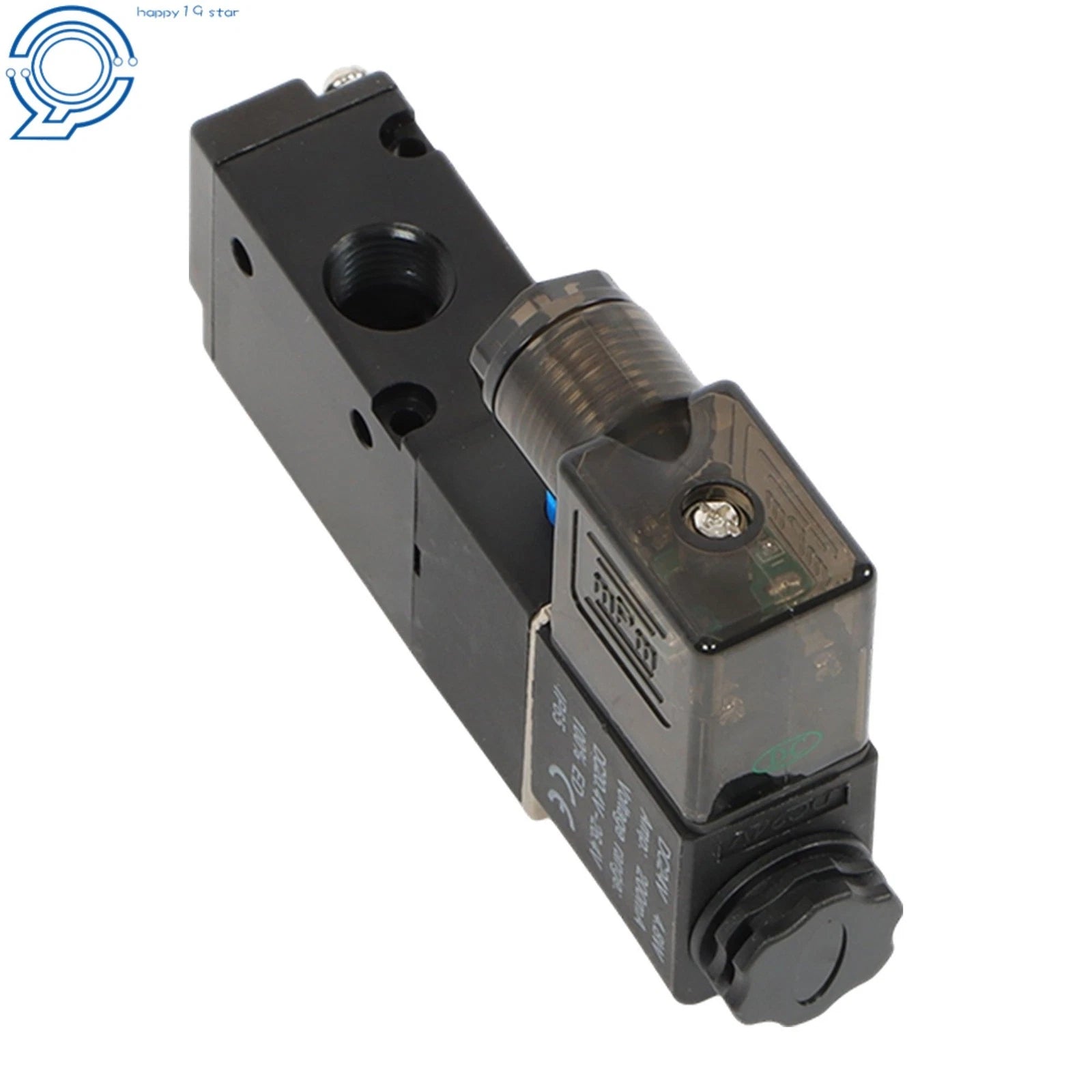 Inline 3 Way Solenoid Valve 1/4" NPT 24V DC for Air Control