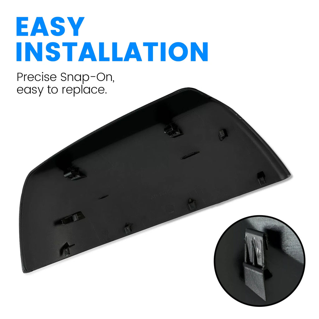 2X Gloss Black Side Mirror Cover Caps for Toyota Tundra Sequoia (2007–2019)