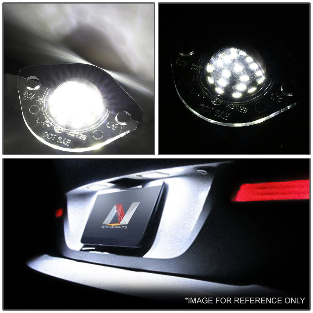 2X LED License Plate Lights for Ford Mustang (1994–2004) - Clear Lens