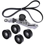 6Pcs Drive Belt Kit with Tensioner & Idler Pulleys for Jeep Wrangler JK (2012–2018)