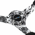 NRG 35cm 3" Deep Dish Black Leather Steering Wheel for Universal