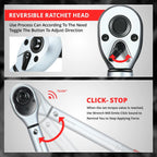 Adjustable Click Torque Wrench 5-45 In-Lb for Mechanic (1/2")