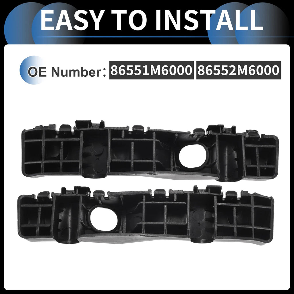 1 Pair Front Bumper Retainer Bracket No. 86551M6000 for Kia Forte (2019–2021)