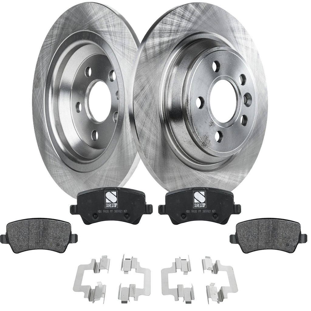 Brake Disc Rotors and Pads Kit for Volvo S60 V60 S80 XC70 V70