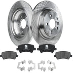 Brake Disc Rotors and Pads Kit for Volvo S60 V60 S80 XC70 V70
