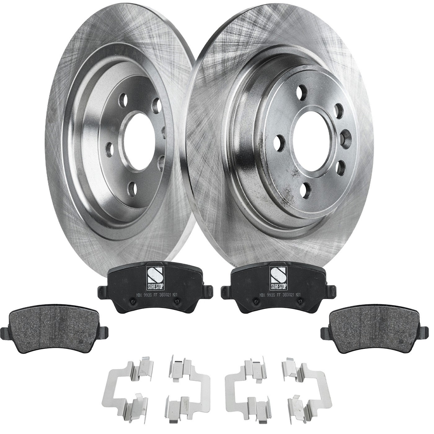 Brake Disc Rotors and Pads Kit for Volvo S60 V60 S80 XC70 V70