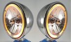 7 Inch Halogen Headlights with Amber LED Halo for Chrysler 300 (2015–2020)