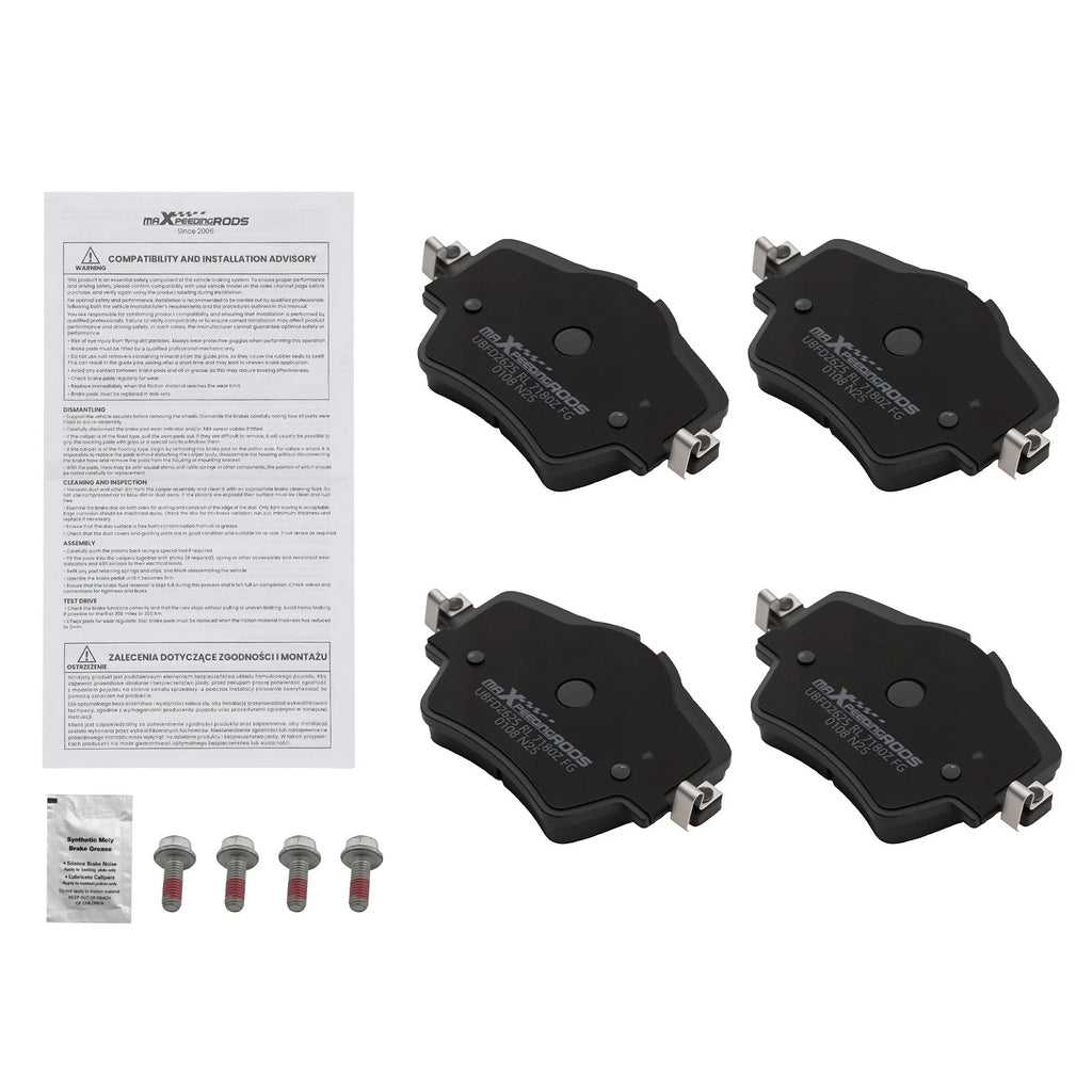 4X Front Ceramic Brake Pads Kit for Mini Cooper Countryman (2017–2022) D1892