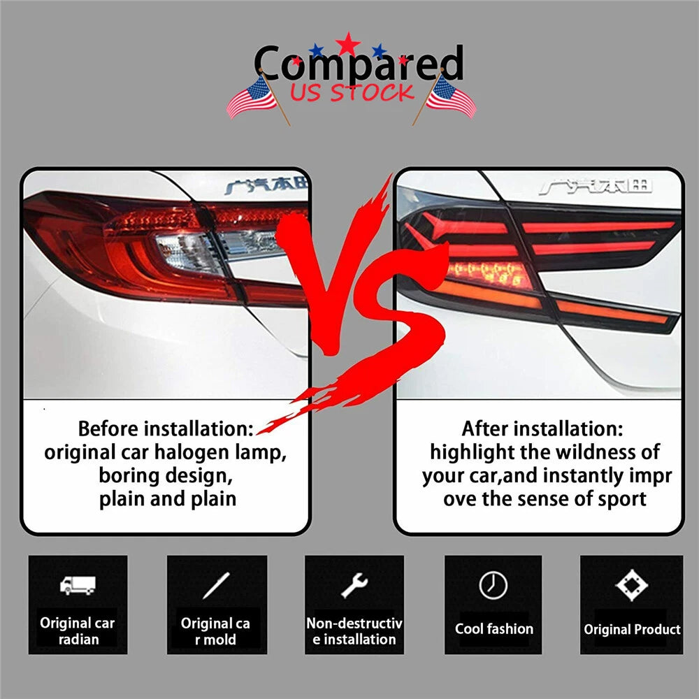 Smoked LED Tail Lights for Honda Accord (2018-2022)