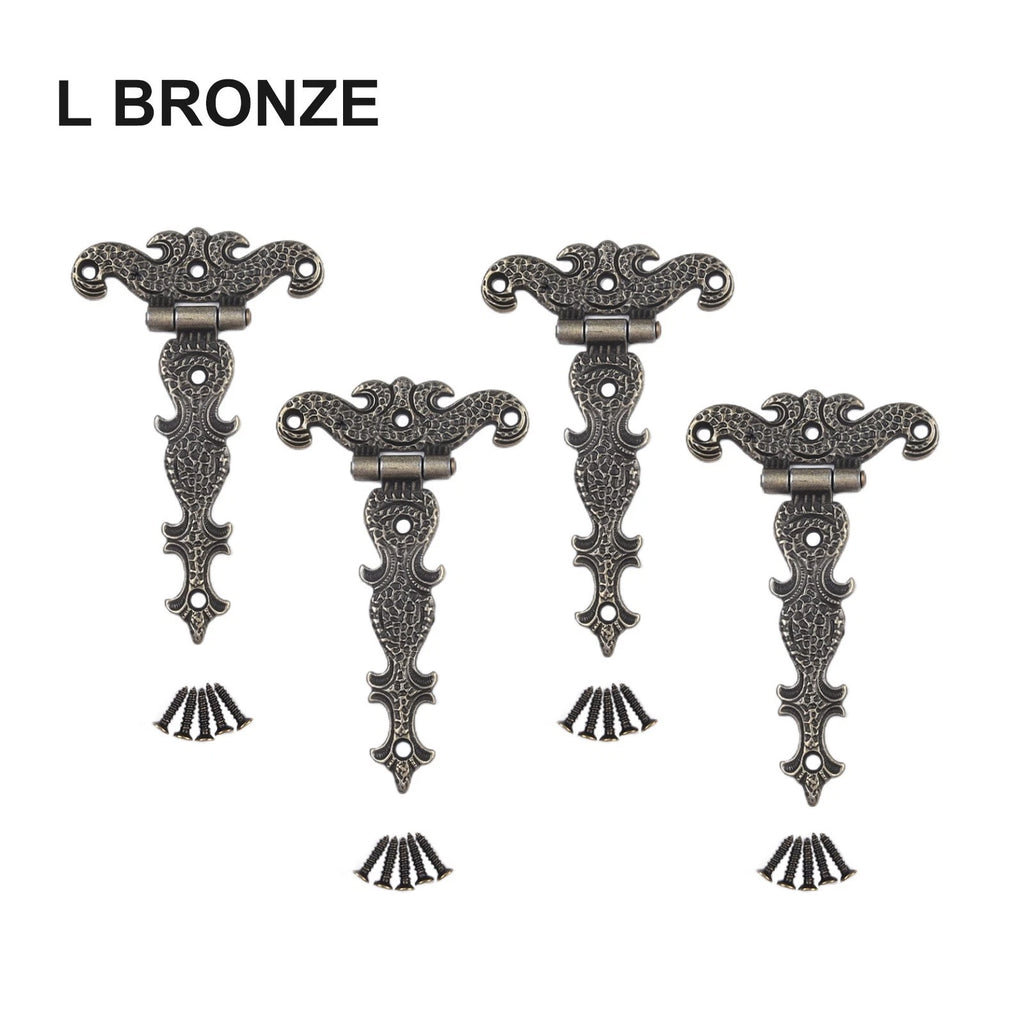 Set of 4 Zinc Alloy Hinges for Vintage Applications