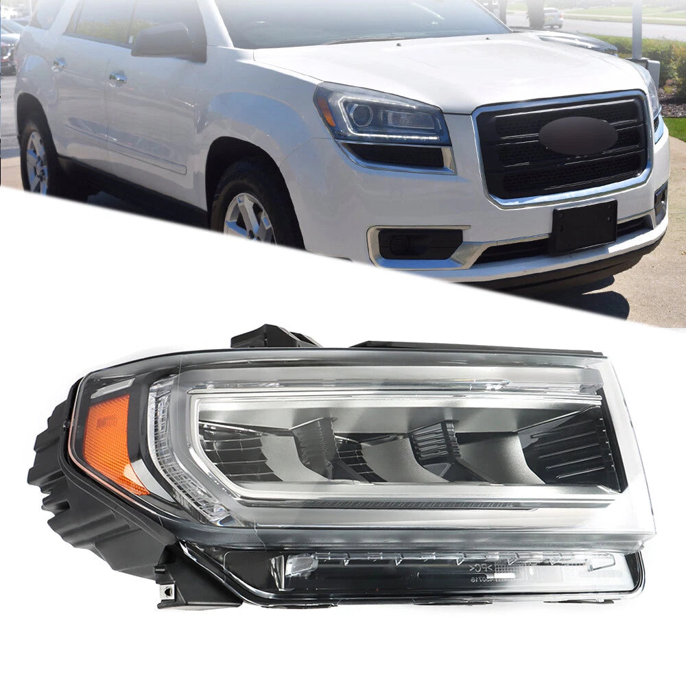 Full LED Headlight for GMC Acadia (2020–2023) Chrome Passenger RH Side